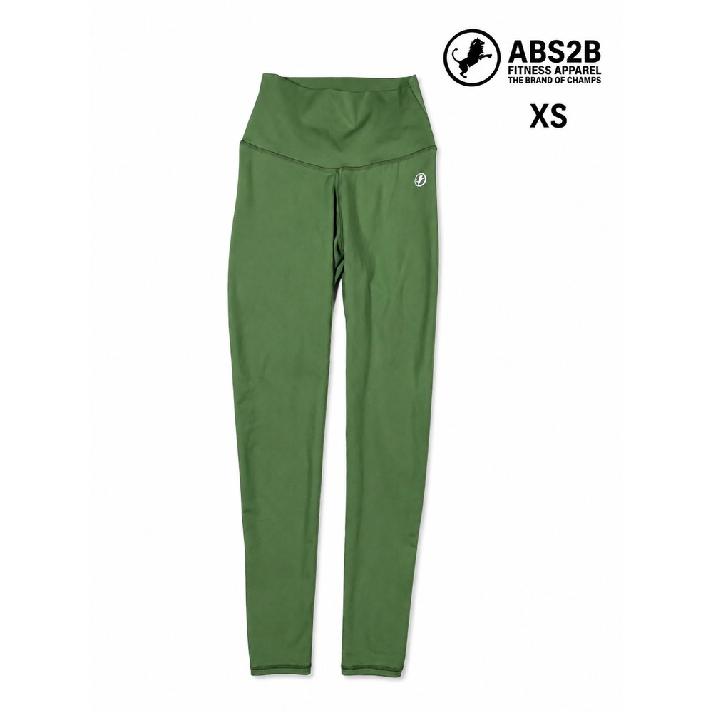 ABS2B Fitness Apparel Green High Rise Leggings XS Scrunch Back Athletic Yoga